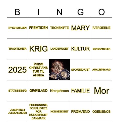 Nytårstalebingo 2024 .